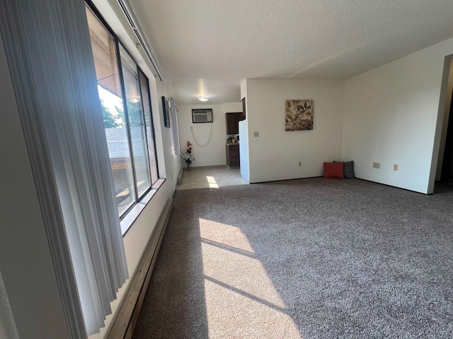 empty room featuring carpet flooring and a textured ceiling