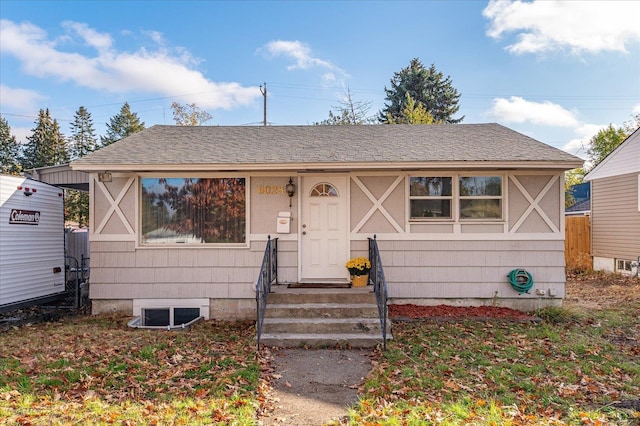 view of bungalow-style home