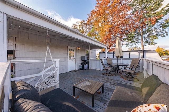 view of wooden deck