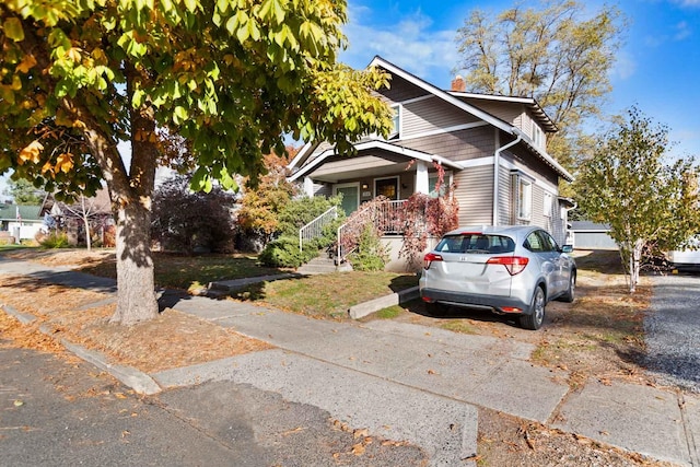 bungalow featuring covered porch