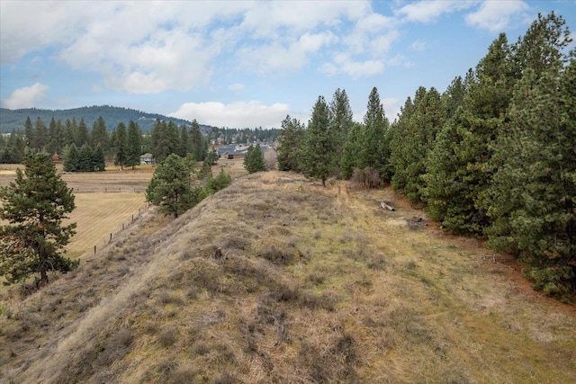 property view of mountains with a rural view