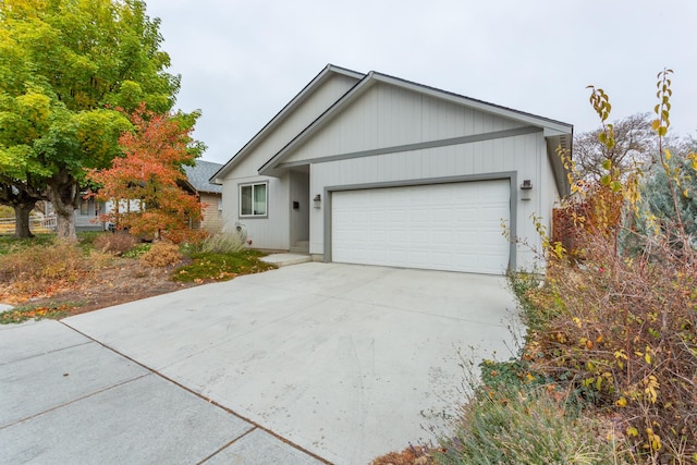 ranch-style home with a garage