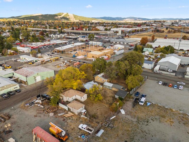 bird's eye view with a mountain view