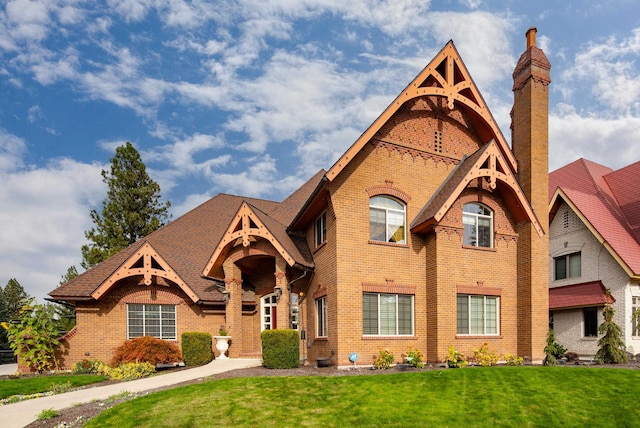 view of front of house with a front yard