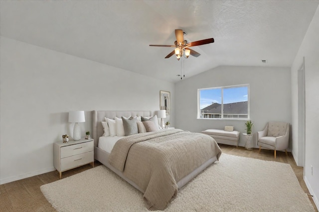 1005 S Oswald St, Spokane, WA 99224 - bedroom with vaulted ceiling, baseboards, and ceiling fan