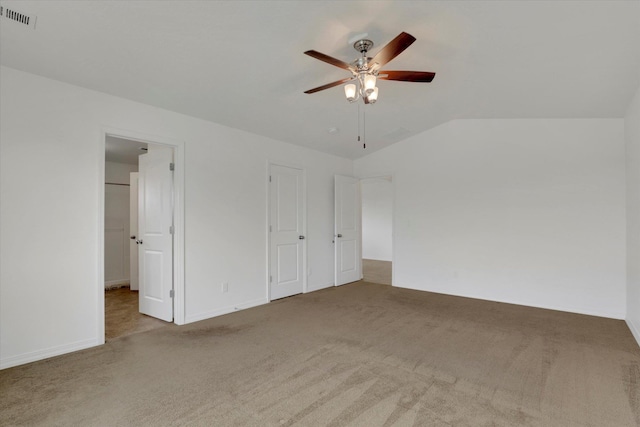 1005 S Oswald St, Spokane, WA 99224 - unfurnished bedroom with carpet floors, vaulted ceiling, ceiling fan, and baseboards