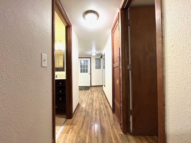 hallway featuring hardwood / wood-style floors