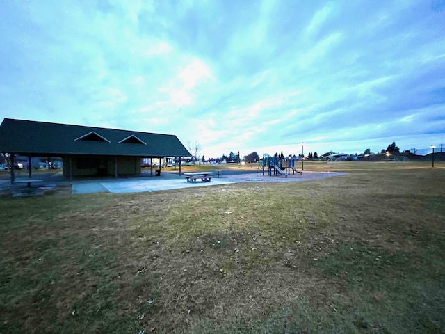 exterior space featuring a playground