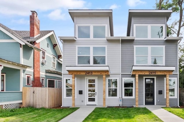 view of front of house with a front yard