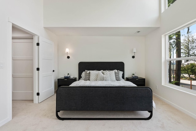 view of carpeted bedroom