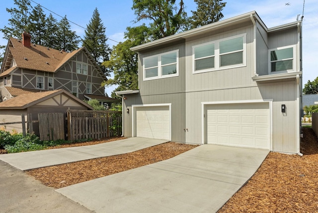 view of front of home featuring a garage