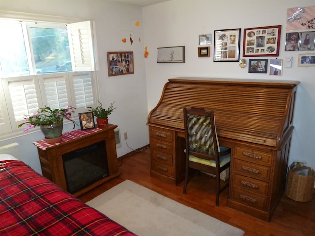 office space featuring hardwood / wood-style flooring