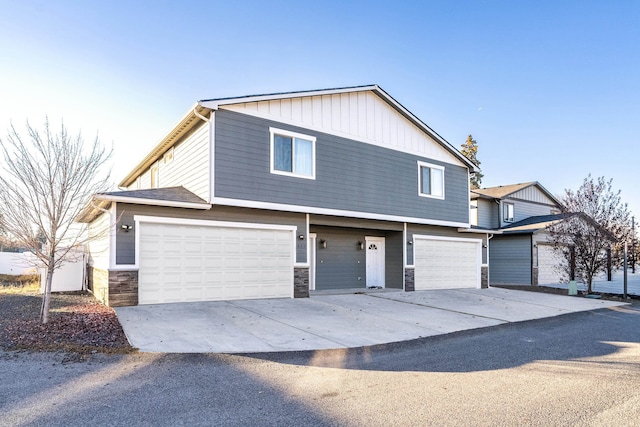 view of property with a garage