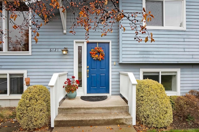 view of doorway to property