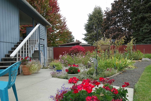 view of yard with a patio area