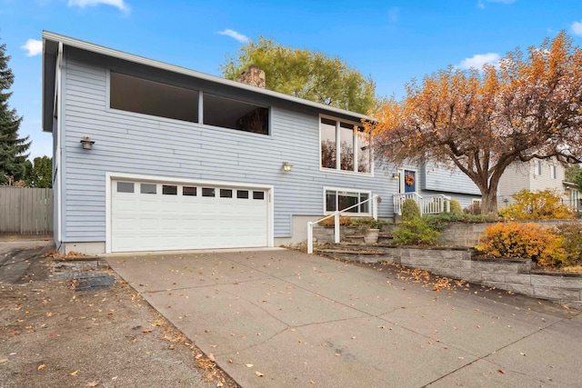 view of front of home featuring a garage