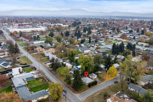 aerial view featuring a mountain view