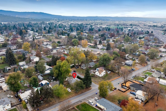 aerial view featuring a mountain view