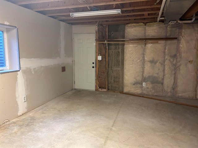 view of basement