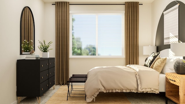 view of carpeted bedroom