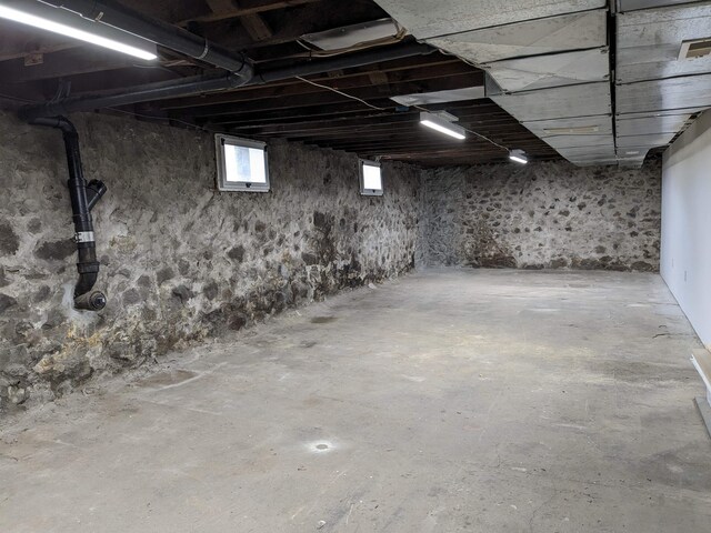 view of basement