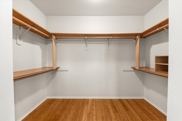 walk in closet featuring hardwood / wood-style floors