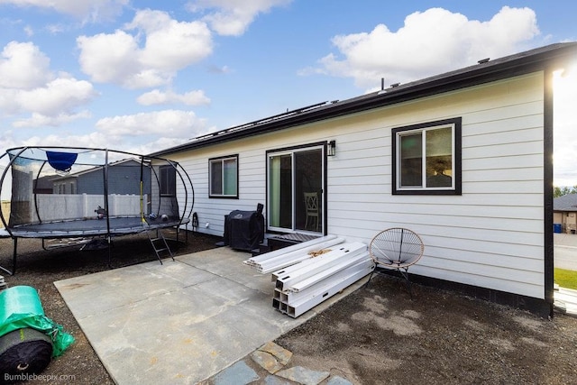 view of patio / terrace featuring a trampoline