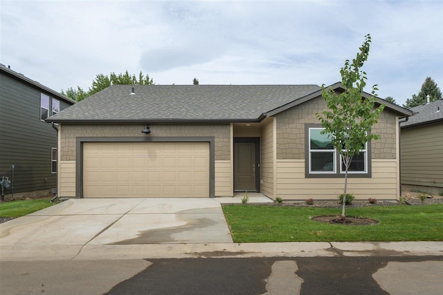 ranch-style house with a garage