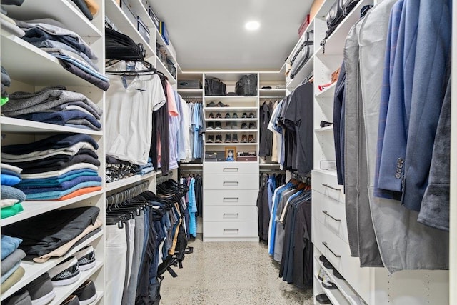 view of walk in closet