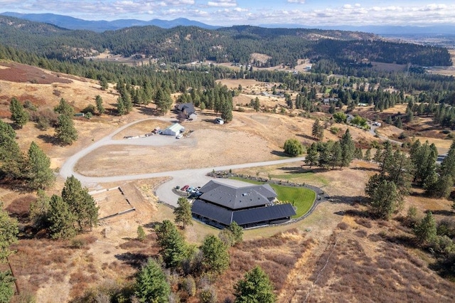 aerial view featuring a mountain view