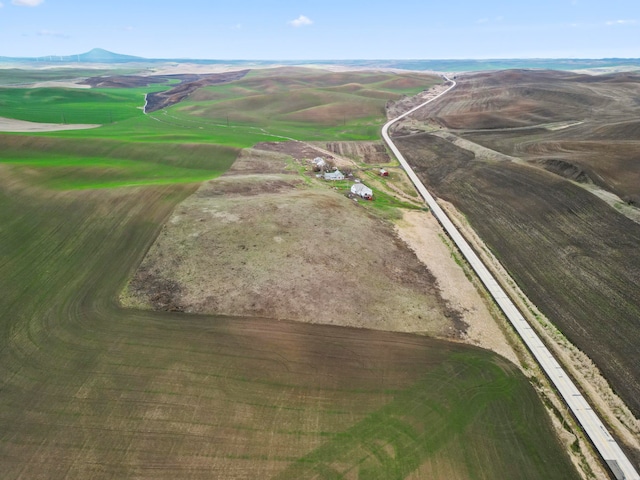 drone / aerial view with a mountain view