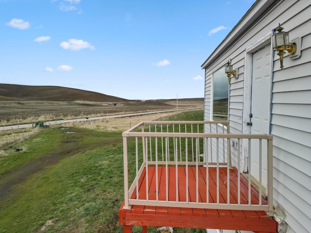 exterior space featuring a mountain view