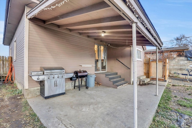 view of patio / terrace featuring area for grilling