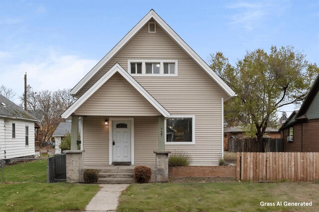 bungalow featuring a porch