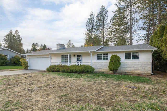 ranch-style house with a garage