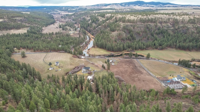 aerial view featuring a mountain view