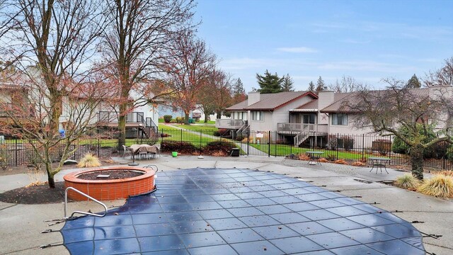 view of yard with a deck