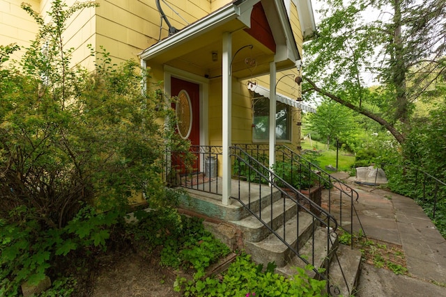 view of doorway to property