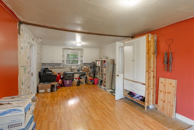 miscellaneous room with light hardwood / wood-style flooring