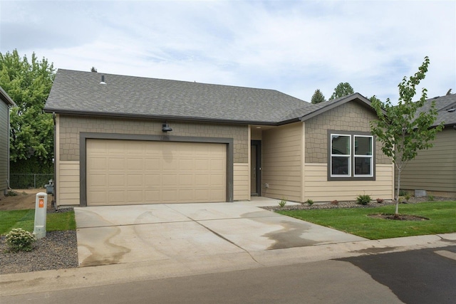 ranch-style house with a garage