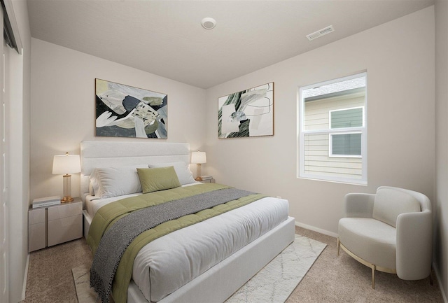 view of carpeted bedroom