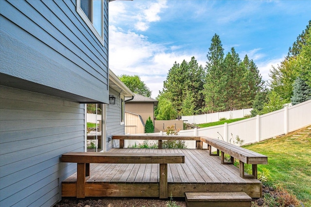 view of wooden terrace