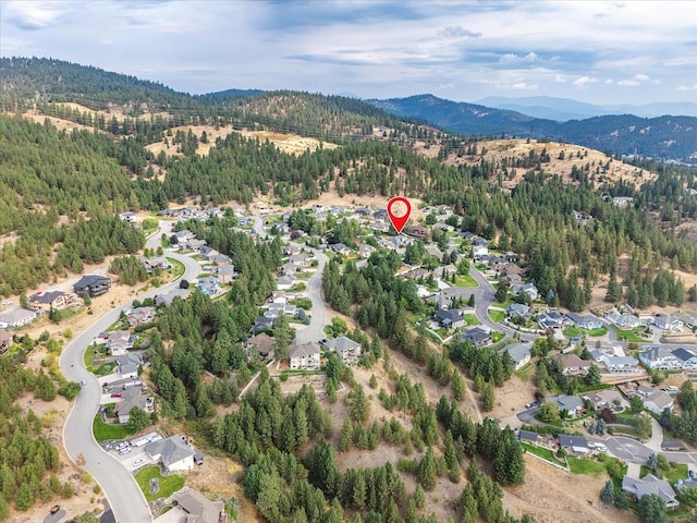 aerial view featuring a mountain view