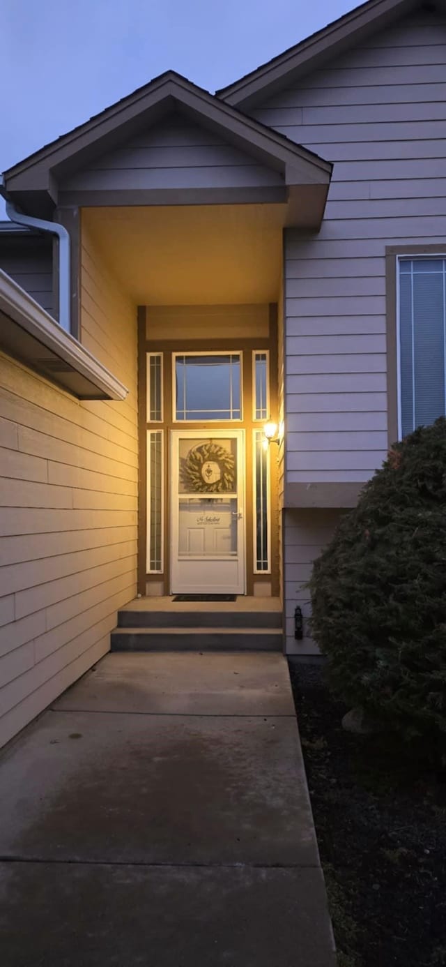 view of doorway to property