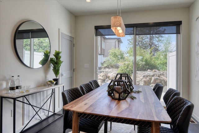 view of dining area