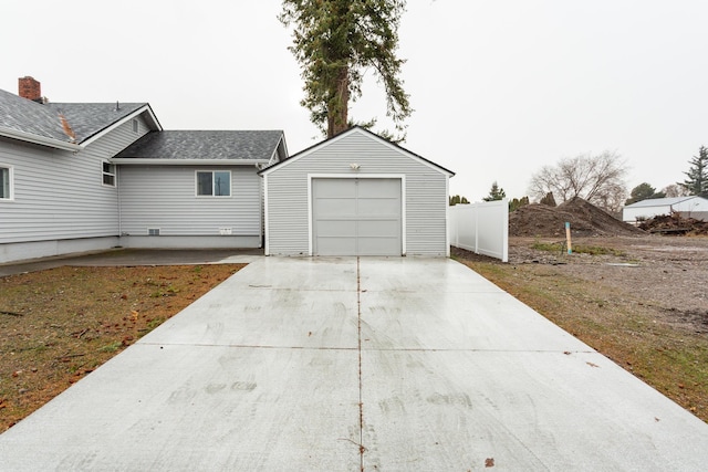 view of property exterior featuring a garage