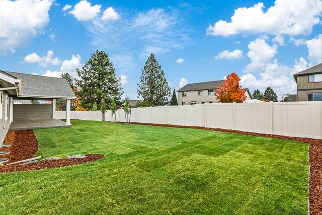 view of yard with a patio