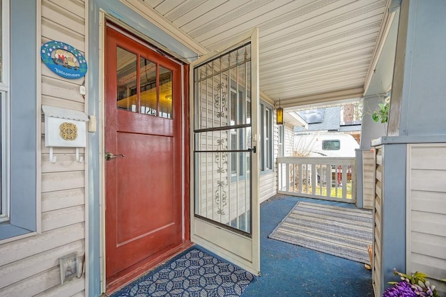 view of doorway to property