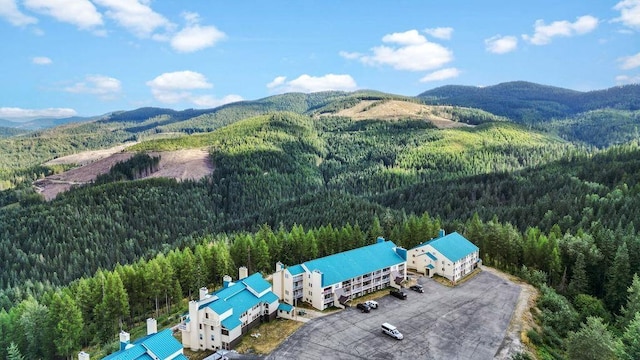 bird's eye view featuring a mountain view