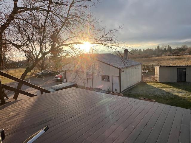 view of deck at dusk